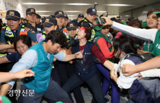 한국도로공사 김천 본사 점거농성[경향포토]