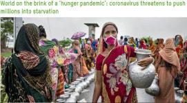 코로나19보다 그로 인한 기아로 더 죽는다