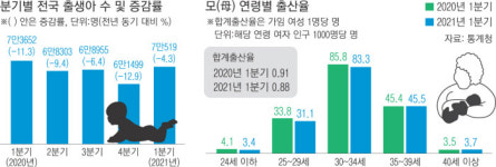 35세 이상 출산 증가로 출생아 감소폭 둔화