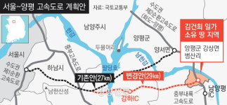 종점에 나들목이 없어 김 여사 땅 혜택 없다? 1km 밑에 나들목 있어[팩트체크]