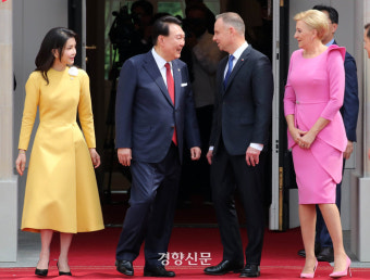 폴란드 대통령궁 공식 환영식[화보]