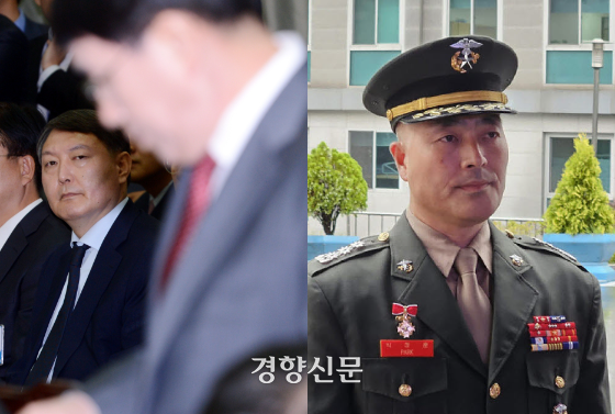 박정훈 대령, 수사외압 폭로 사건 조사에 특검 출석하기 에.