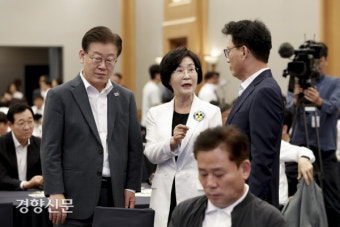 2023년도 국회의원 워크숍 참석한 이재명 대표[경향포토]