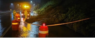 ‘요란한 가을비’ 울산에 이틀간 강수량 100㎜ 안팎···한때 도로통제 이어져
