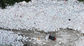 명절 연휴 뒤 자원순환센터의 풍경[현장 화보]