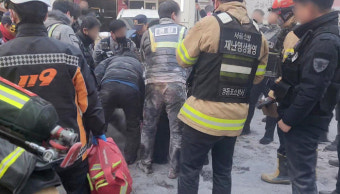 국민의힘 공천 탈락자, 당사 앞에서 분신 시도 소동
