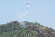 대구 북구 함지산 잔불 되살아나 헬기 14대 투입