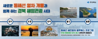 여행 경비 최대 50% 지원…경북, 해안열차 블루패스 사업 추진