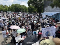 [르포]잠실 봉쇄 시위 나흘째 다시 커진 “부정선거” 목소리···전한길 “이재명 정권 하야해야”