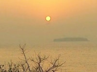 전북 부안 해넘이...관광객들로 북적