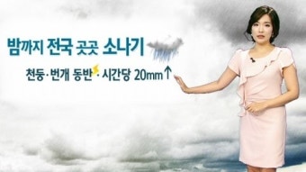 올여름 최고 더위...밤까지 전국 곳곳 소나기