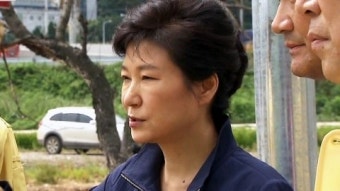 박근혜 대통령 수해현장 방문...
