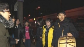 수능 앞둔 부산중앙여자고등학교 앞