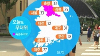[날씨] 전국 맑고 찜통더위...충청·남부 소나기
