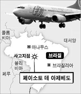 브라질 여객기 아마존 추락… 155명 전원 사망