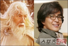 은발의 배용준 '신비스러워'