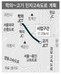 의왕 학의∼성남 고기 도로 건설