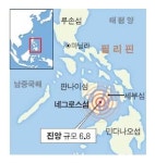 필리핀서 규모 6.8 강진… 13명 사망