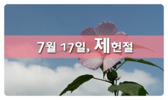 제헌절 공휴일 폐지 이유…
