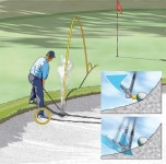 한 발로 어프로치샷하기