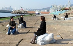 민락동 수변공원 조형물