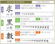 [하루에 한자씩 7월 2일] 구할 구(求) 중-검을 흑(黑) 초-셀 수(數)