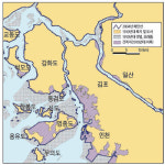 서해안, 90 년 만에 1400 km 짧아졌다