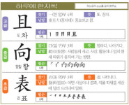 [하루에 한자씩 4월 18일] 또 차(且)-향할 향(向)-겉 표(表)