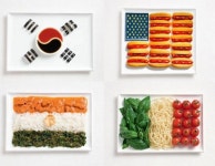 맛있는 국기… 각 나라 특색 음식으로 꾸며