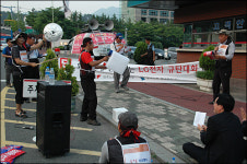 엘지전자 앞 화물 노동자들 투쟁은 아~무나 하나