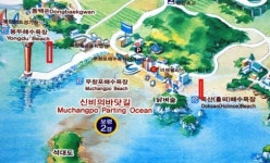 소음과 먼지... 무창포해수욕장 관광객 끊길라