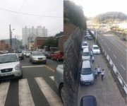 차 사이로 곡예하듯... 위험천만 등굣길