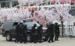 [큰사진] 원효대교 폭파 테러 훈련 지켜본 박원순