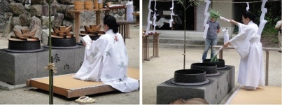 뜨거운 물 뿌리는 축제, 일본에 있다