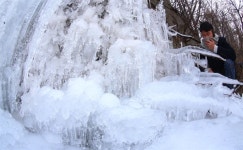 [사진] 함양 용추계곡, 꽁꽁 언 고드름