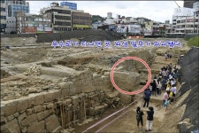 흙 속에 잠자던 진주성 외성 원형 그대로 발견