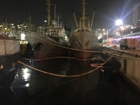 러시아 어선, 부산 감천항 부두 기름 유출사고 내