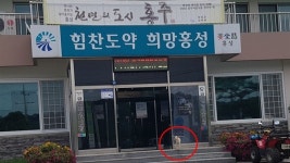 홍성 행정복지센터로 출근하는 강아지 공무원