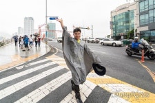 540㎞ 부산-임진각, 평화통일 도보순례 이어 108배
