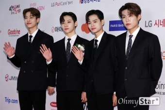 [오마이포토] '올해의 브랜드 대상' AB6IX, 빛나는 라이징 스타!