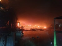 함안 칠북, 공장 화재 ... 원인 조사중