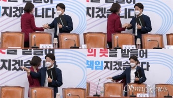 '악수 신경전' 이준석-배현진 향한 홍준표의 훈수