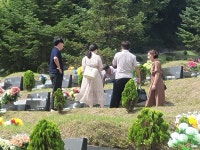 [사진] 산소 찾은 시민들... 성묘객 북적