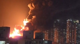 [영상] 한국타이어 대전공장 화재, 부상 11명... 1공장 사수 총력