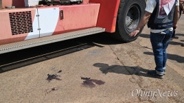 효성중공업 지게차 사고에 금속노조 무책임한 외주화가 부른 죽음