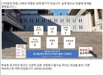 투표로 경고하자 손피켓도 선거법 위반이라니...