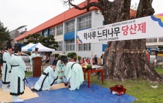 [함양] 수령 500년 학사루 느티나무 당산제 지내