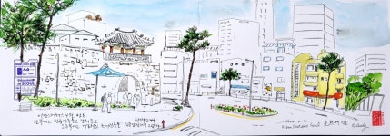 1396년 완공, 서울 한복판 백성 위한 문에 얽힌 사연 [앤디의 어반스케치 이야기]