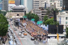 [오마이포토] 숭례문앞, 야당-시민사회 공동 '채 상병 특검법 통과 촉구 범국민대회'