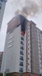진해 자은동 소재 고층 아파트 화재, 원인 조사중